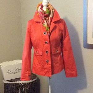 Cotton jacket in a beautiful coral